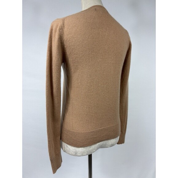 Quince Mongolian Cashmere Sweater Tan Camel Small Long Sleeve V-neck - Picture 3 of 9